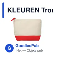 KLEUREN Trousse en coton bicolore - Miniature 8