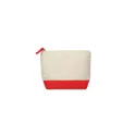 Variante rouge - KLEUREN Trousse en coton bicolore