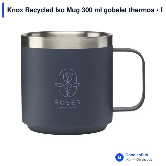Gobelet thermos personnalisable Knox Recycled Iso Mug 300 mlavec logo - Image 1