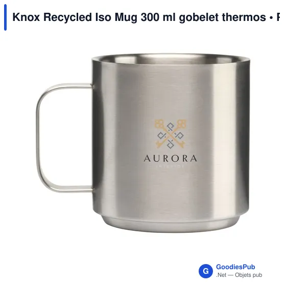 Gobelet thermos personnalisable Knox Recycled Iso Mug 300 mlavec logo - Image 12