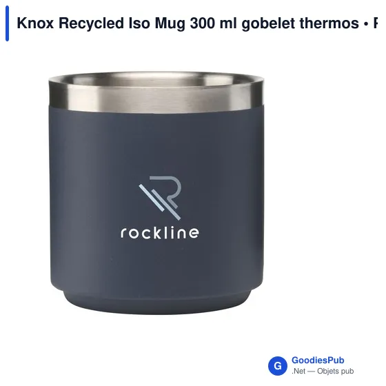 Gobelet thermos personnalisable Knox Recycled Iso Mug 300 mlavec logo - Image 3