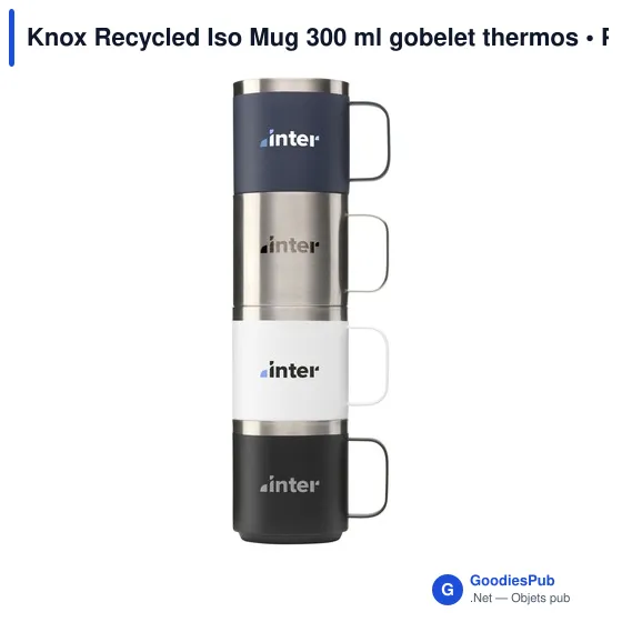 Gobelet thermos personnalisable Knox Recycled Iso Mug 300 mlavec logo - Image 5
