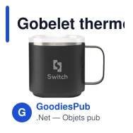 Gobelet thermos personnalisable Knox Recycled Iso Mug 300 mlavec logo - Miniature 6