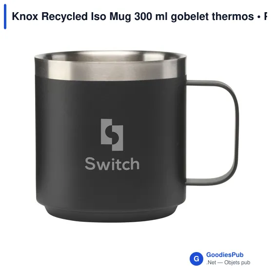 Gobelet thermos personnalisable Knox Recycled Iso Mug 300 mlavec logo - Image 6