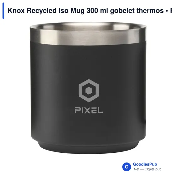 Gobelet thermos personnalisable Knox Recycled Iso Mug 300 mlavec logo - Image 8