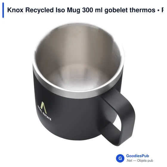 Gobelet thermos personnalisable Knox Recycled Iso Mug 300 mlavec logo - Image 9