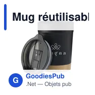 Mug réutilisable personnalisable en acier inoxydable recyclé - Kobe Bambooavec logo - Miniature 10