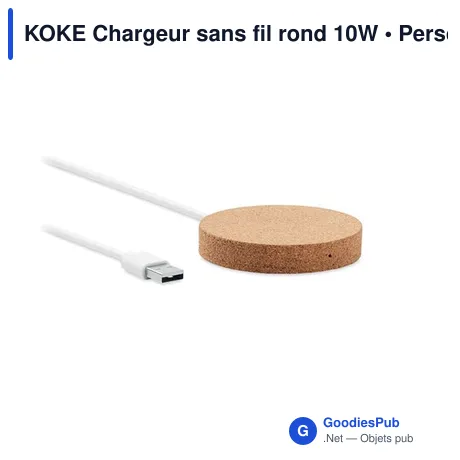 KOKE Chargeur sans fil rond 10W