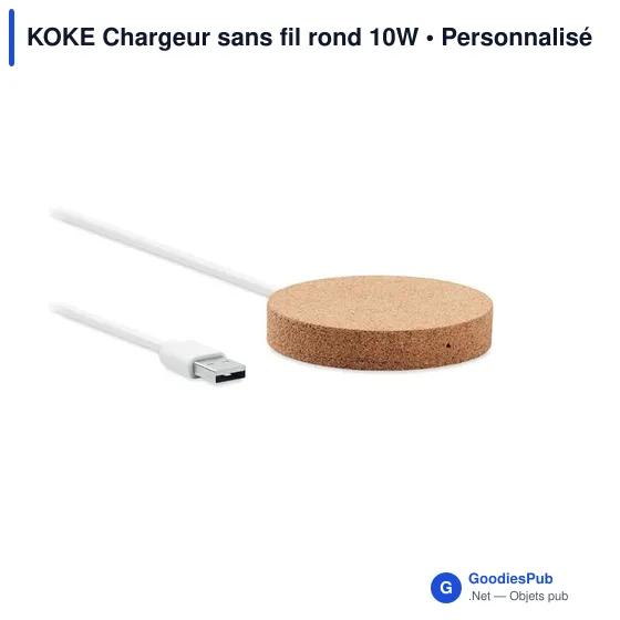 KOKE Chargeur sans fil rond 10W - Image 1