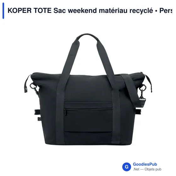 KOPER TOTE Sac weekend matériau recyclé - Image 2