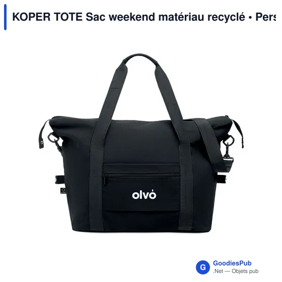 KOPER TOTE Sac weekend matériau recyclé - Image 9
