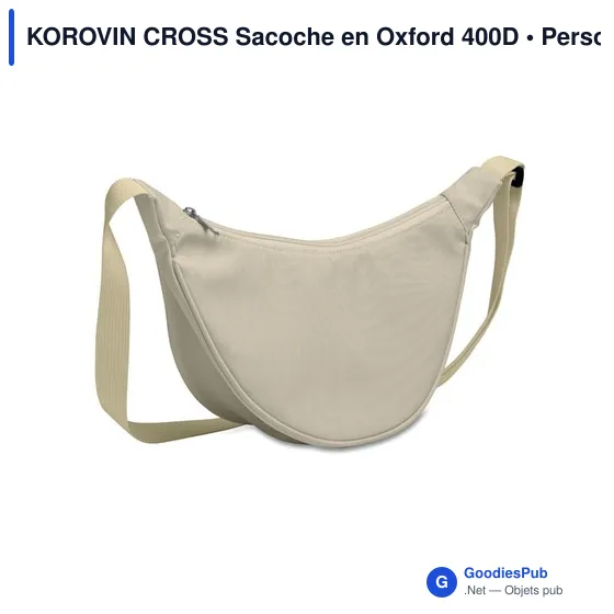 Sacoche personnalisable KOROVIN CROSS avec logo - Oxford 400D - Image 1