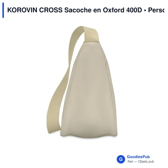 Sacoche personnalisable KOROVIN CROSS avec logo - Oxford 400D - Image 2