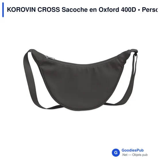 Sacoche personnalisable KOROVIN CROSS avec logo - Oxford 400D - Image 11