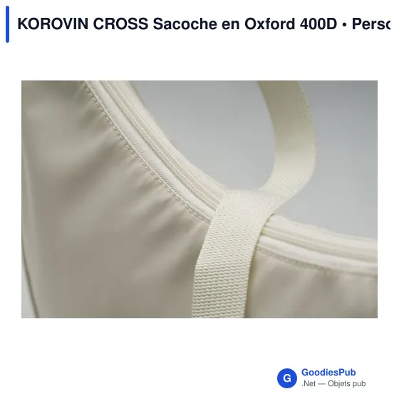 Sacoche personnalisable KOROVIN CROSS avec logo - Oxford 400D - Image 5