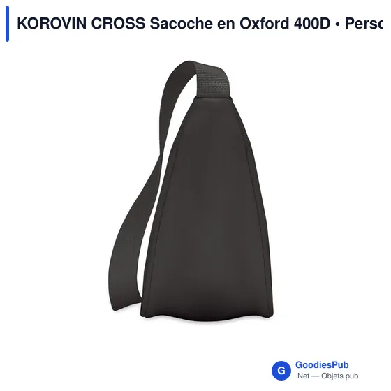 Sacoche personnalisable KOROVIN CROSS avec logo - Oxford 400D - Image 8