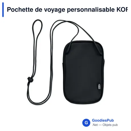 Pochette de voyage personnalisable KOROVIN POUCH avec logo
