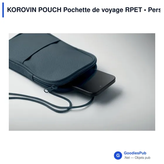 Pochette de voyage personnalisable KOROVIN POUCH avec logo - Image 11