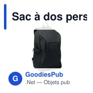 Sac à dos personnalisable pour ordinateur 15" avec logo - KOROVIN - Miniature 1
