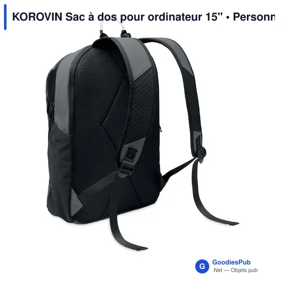 Sac à dos personnalisable pour ordinateur 15" avec logo - KOROVIN - Image 11