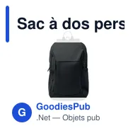 Sac à dos personnalisable pour ordinateur 15" avec logo - KOROVIN - Miniature 6