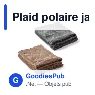 Plaid polaire jacquard personnalisable 130 x 170 cm avec logo - Kosta Linnewäfveri - Miniature 1