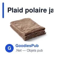 Plaid polaire jacquard personnalisable 130 x 170 cm avec logo - Kosta Linnewäfveri - Miniature 3