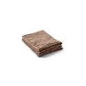 Variante Marron clair - Plaid polaire jacquard personnalisable 130 x 170 cm avec logo - Kosta Linnewäfveri