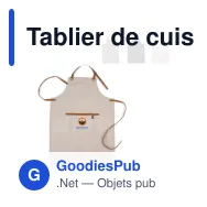 Tablier de cuisine personnalisable en coton et cuir PU avec logo - Kosta Linnewäfveri - Miniature 1