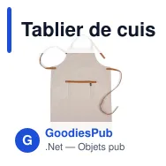 Tablier de cuisine personnalisable en coton et cuir PU avec logo - Kosta Linnewäfveri - Miniature 2