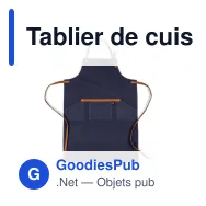 Tablier de cuisine personnalisable en coton et cuir PU avec logo - Kosta Linnewäfveri - Miniature 4