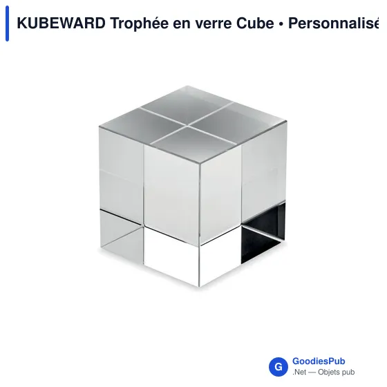 Trophée en verre personnalisable KUBEWARD avec logo - Image 2