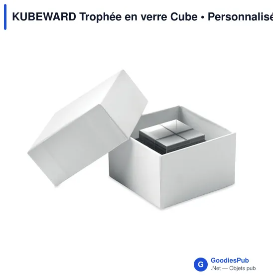 Trophée en verre personnalisable KUBEWARD avec logo - Image 3