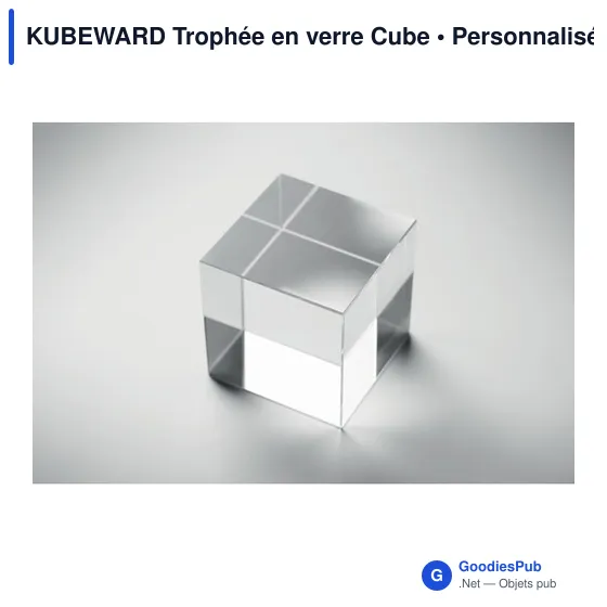 Trophée en verre personnalisable KUBEWARD avec logo - Image 5
