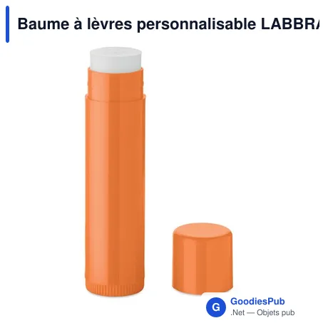 Baume à lèvres personnalisable LABBRA avec logo - Vegan SPF10