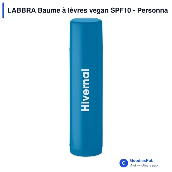 Baume à lèvres personnalisable LABBRA avec logo - Vegan SPF10 - Image 12