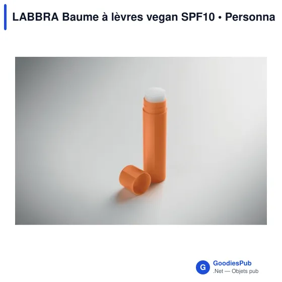Baume à lèvres personnalisable LABBRA avec logo - Vegan SPF10 - Image 4