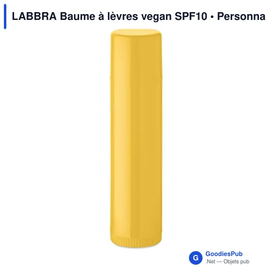 Baume à lèvres personnalisable LABBRA avec logo - Vegan SPF10 - Image 6