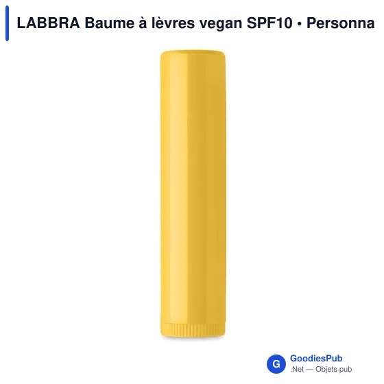 Baume à lèvres personnalisable LABBRA avec logo - Vegan SPF10 - Image 7