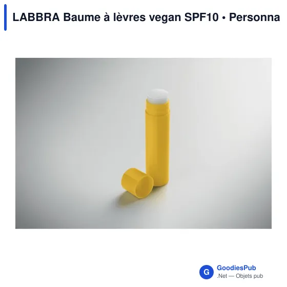 Baume à lèvres personnalisable LABBRA avec logo - Vegan SPF10 - Image 8