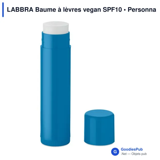 Baume à lèvres personnalisable LABBRA avec logo - Vegan SPF10 - Image 9