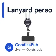 Lanyard personnalisable en RPET pour attache téléphone - Lace Lanyard GRSavec logo - Miniature 12