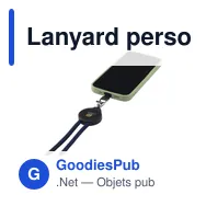 Lanyard personnalisable en RPET pour attache téléphone - Lace Lanyard GRSavec logo - Miniature 10