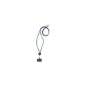 Variante bleu marine - Lanyard personnalisable en RPET pour attache téléphone - Lace Lanyard GRSavec logo