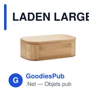 LADEN LARGE Lunch box en bambou 1L - Miniature 2