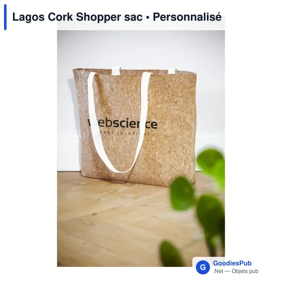 Sac de plage personnalisable en liège avec logo - Lagos Cork Shopper - Image 2