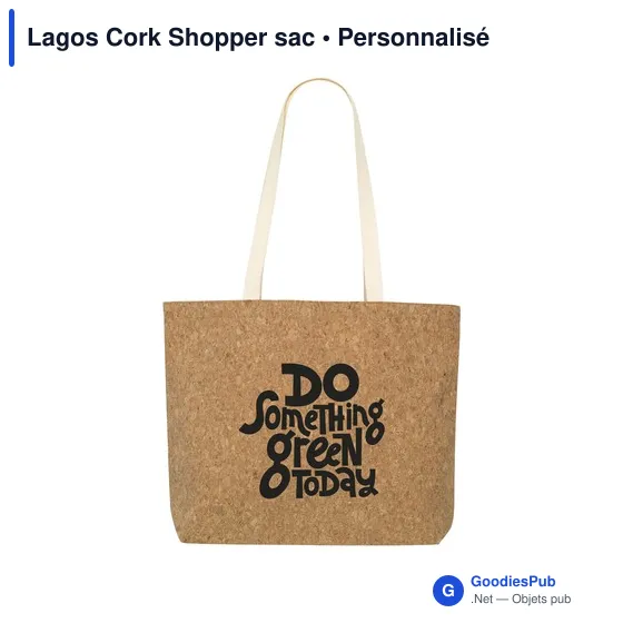 Sac de plage personnalisable en liège avec logo - Lagos Cork Shopper - Image 3
