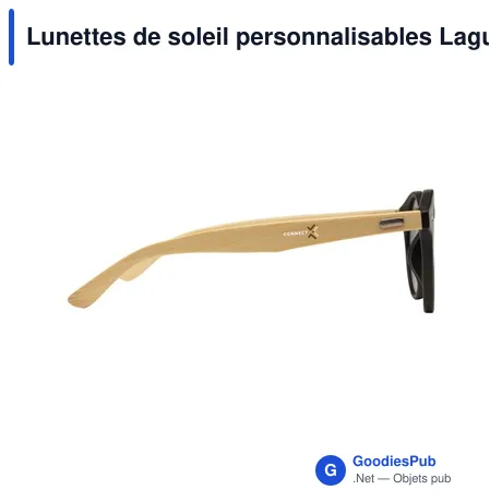 Lunettes de soleil personnalisables Laguna Bamboo avec logo