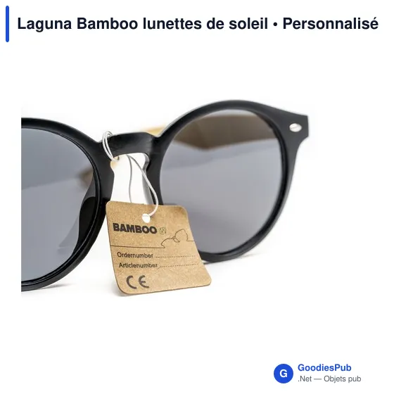 Lunettes de soleil personnalisables Laguna Bamboo avec logo - Image 2