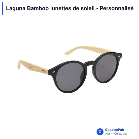 Lunettes de soleil personnalisables Laguna Bamboo avec logo - Image 3
